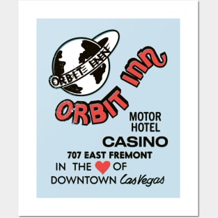 Retro Vintage Orbit Inn Hotel and Casino Las Vegas Posters and Art